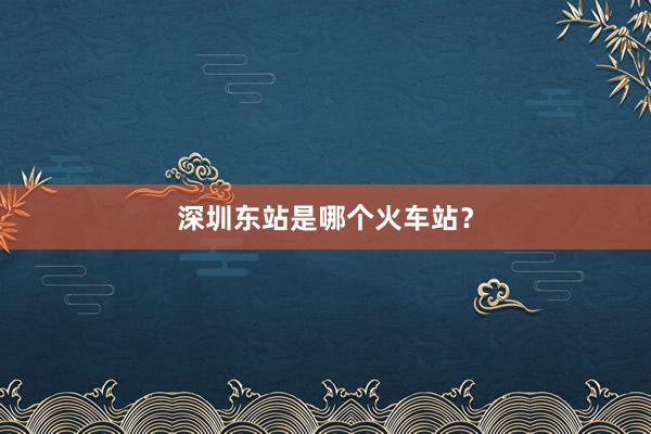 深圳东站是哪个火车站？